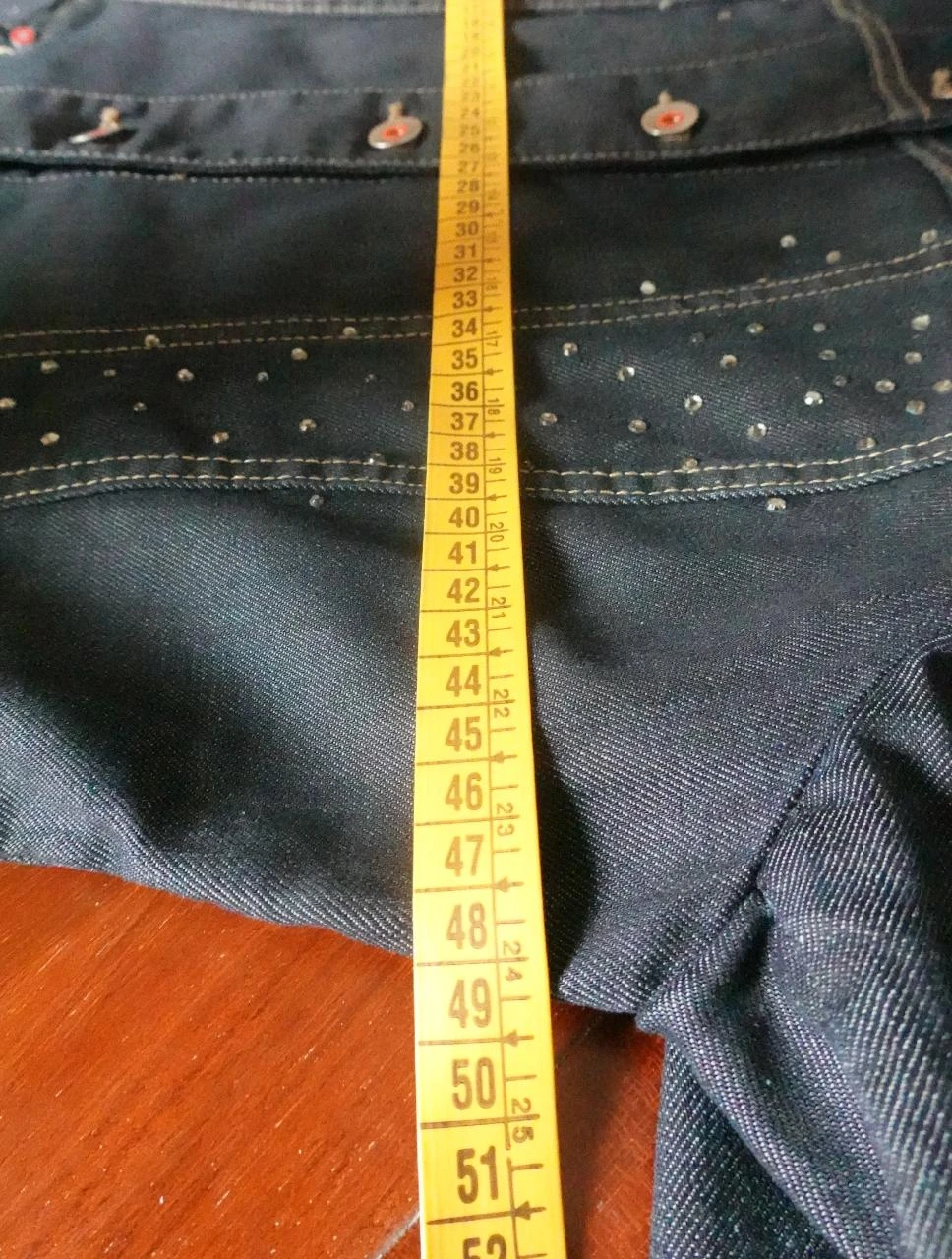 Lasserre Y2K denim jacket with rhinestones size 42 – photo 10